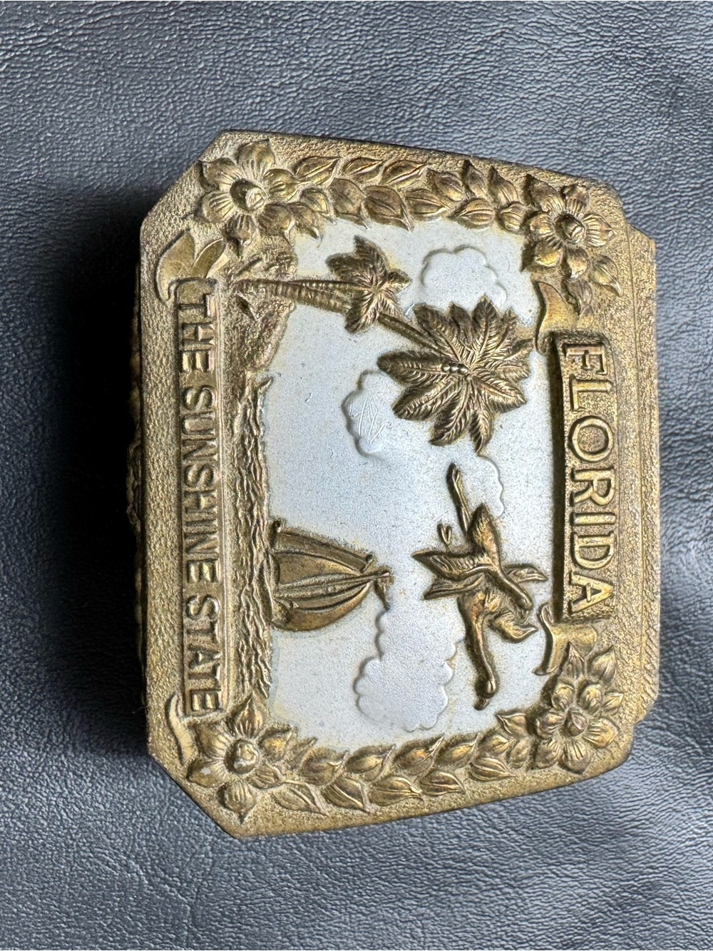 Jewlery Trinket Boxes Lot - Gold Tone